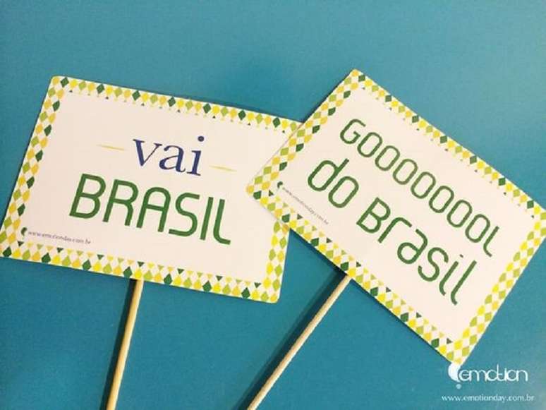 Decora&ccedil;&atilde;o de copa do mundo &ndash; Plaquinhas