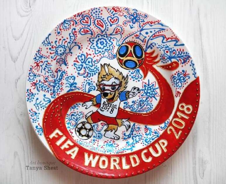Decora&ccedil;&atilde;o de copa do mundo &ndash; prato de parede