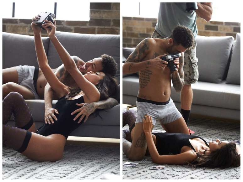 Bruna Marquezine e Neymar em campanha da C&A (Fotos: (Fotos: Daniel Lima e Elvis Moreira/C&A/Divulgação)