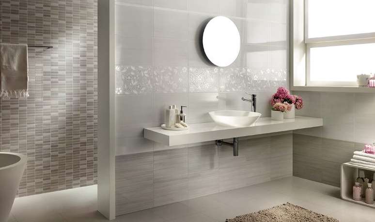 45. A paleta de cores misturando cinza e bege &eacute; bem interessante para ambientes pequenos