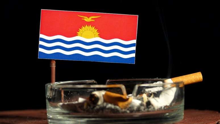 Kiribati tem baixos impostos para a produção e venda de cigarros