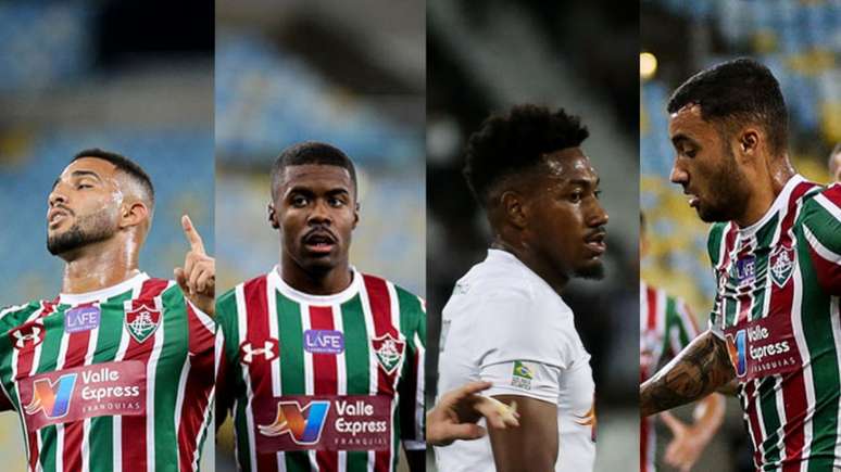 João Carlos, Matheus Alessandro, Pablo Dyego e Robinho são as opções no ataque (Foto: Lucas Merçon/Fluminense)