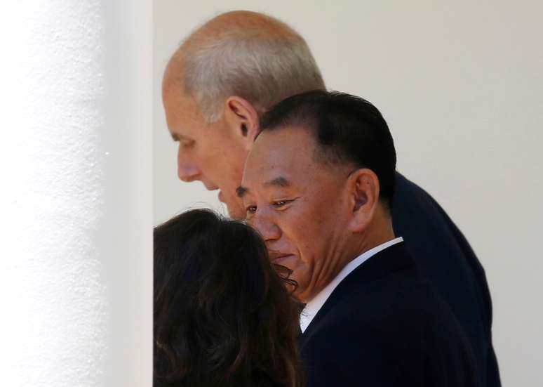 Enviado da Coreia do Norte Kim Yong Chol chega &agrave; Casa Branca, em Washington 01/06/2018 REUTERS/Leah Millis