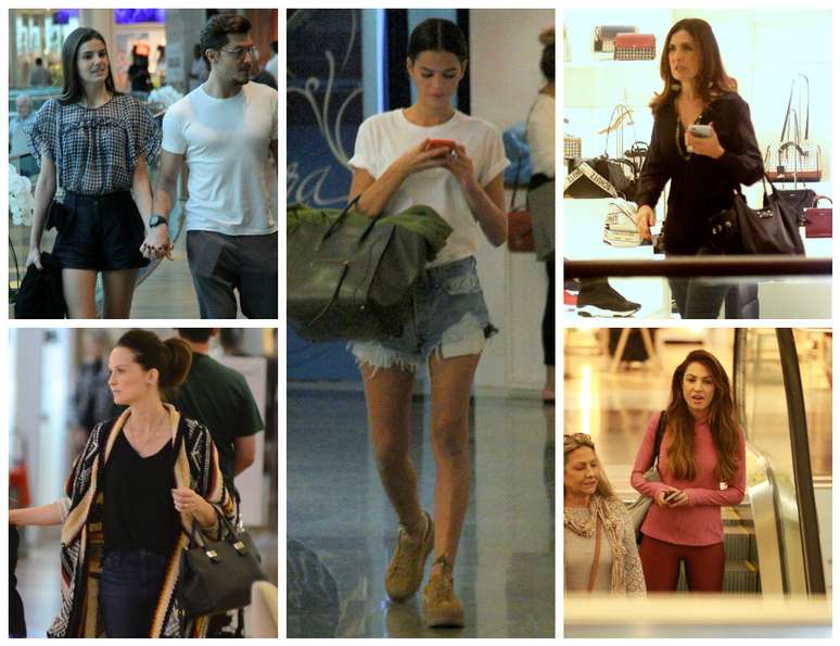 Famosas e seus passeios no shopping (Fotos: AgNews)