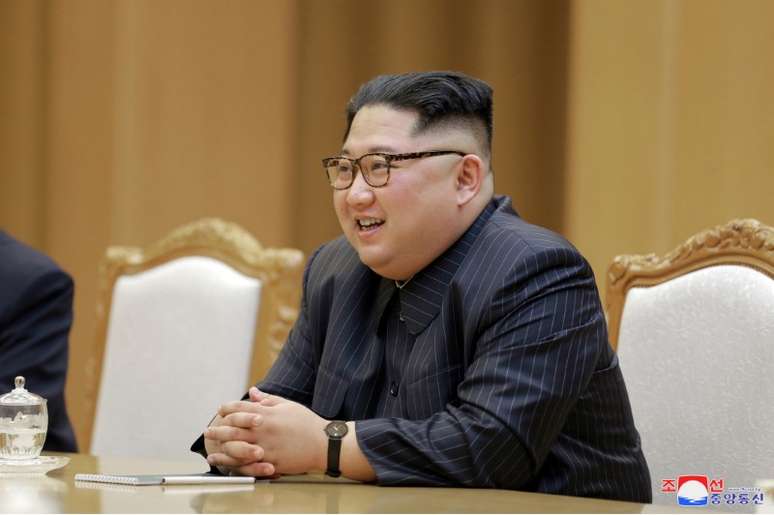 Líder norte-coreano, Kim Jong Un, em Pyongyang  10/05/2018 KCNA/via REUTERS     