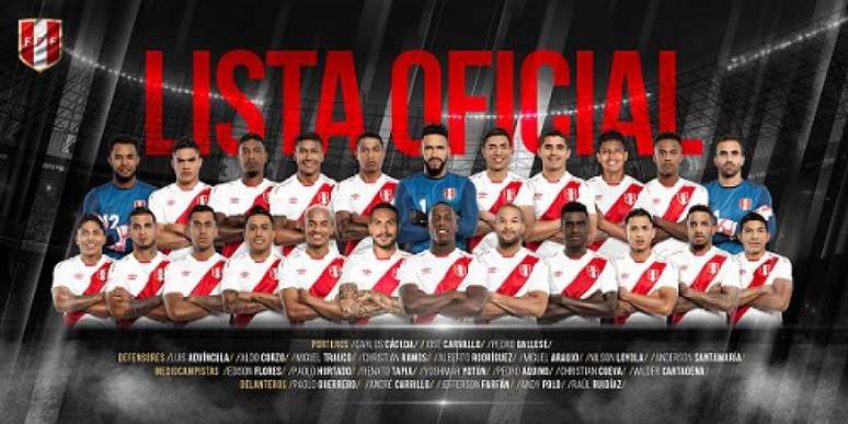 Com Guerrero, Peru anuncia lista final da Copa do Mundo (Foto: Reprodução / Twitter)