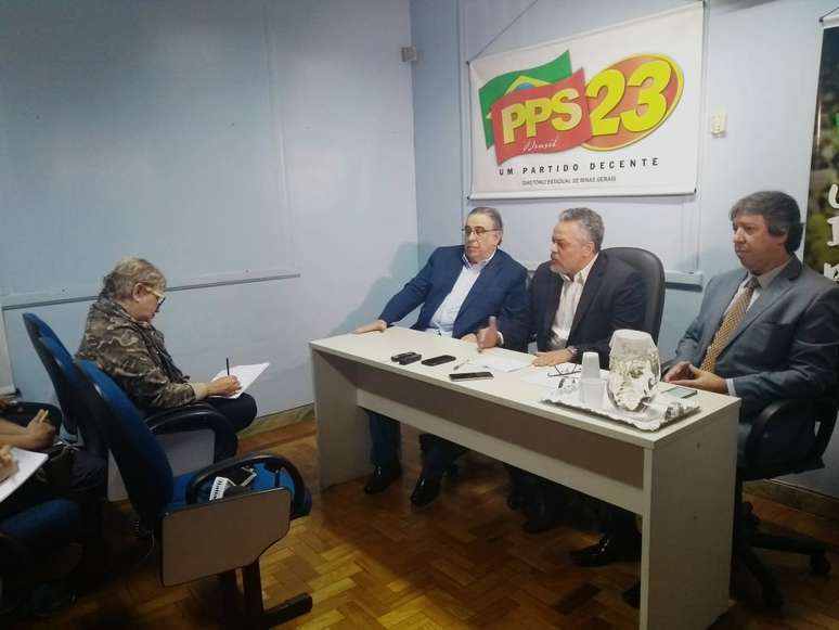 Ex-governador Alberto Pinto Coelho, presidente estadual do PPS Raimundo Benoni, deputado estadual Antonio Jorge, anunciaram apoio à pré-candidatura do PSDB ao governo de Minas Gerais. 
