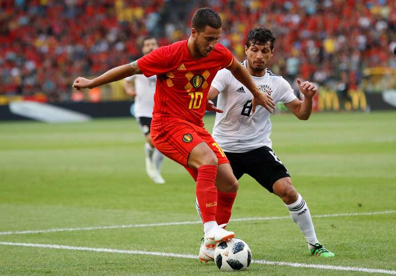 Lance durante partida amistosa entre Bélgica e Egito