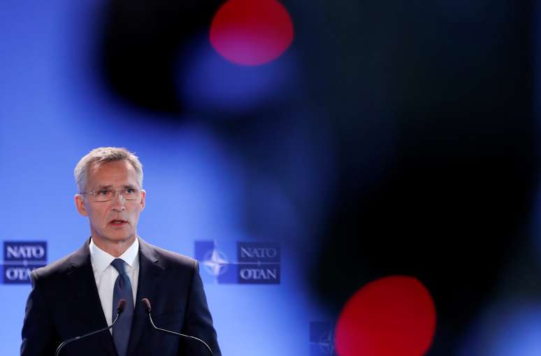 Secretário-geral da Otan, Jens Stoltenberg, durante entrevista coletiva em Bruxelas
07/06/2018 REUTERS/Francois Lenoir