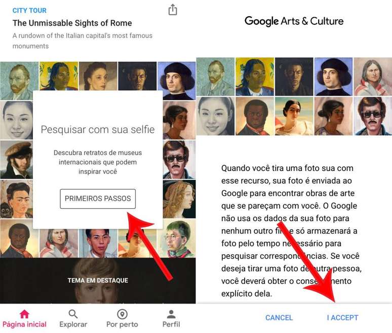 Google Arts & Culture, que compara sua selfie com obra de arte