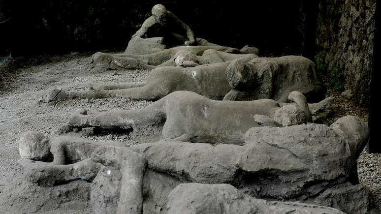 Antigos habitantes de Pompeia n&atilde;o tiveram chance de escapar da erup&ccedil;&atilde;o do Monte Ves&uacute;vio, em 79 d.C.