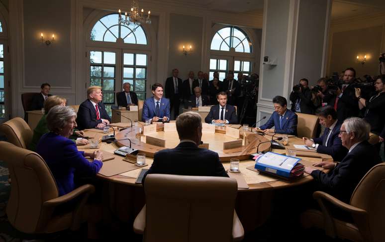 Líderes do G7 participam de reunião de trabalho do grupo no Canadá
08/06/2018 REUTERS/Christinne Muschi 