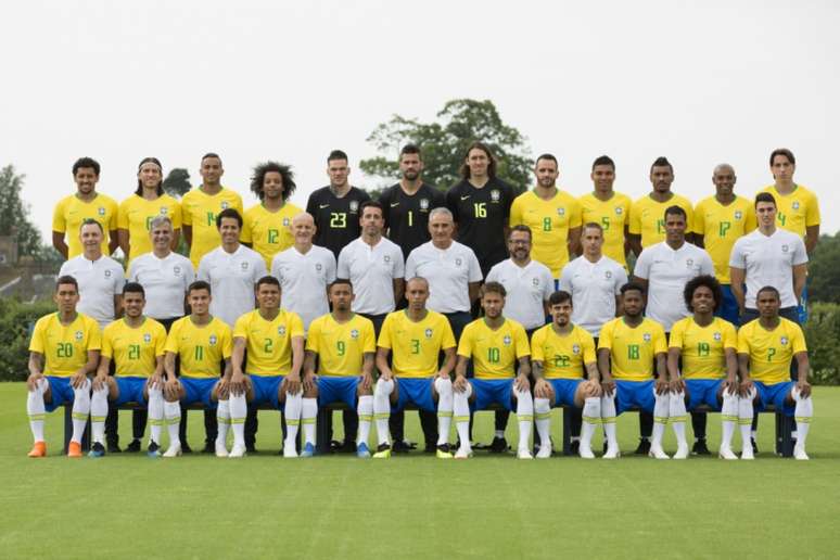 Foto oficial da Seleção Brasileira para a Copa do Mundo (Foto: Lucas Figueiredo/CBF)