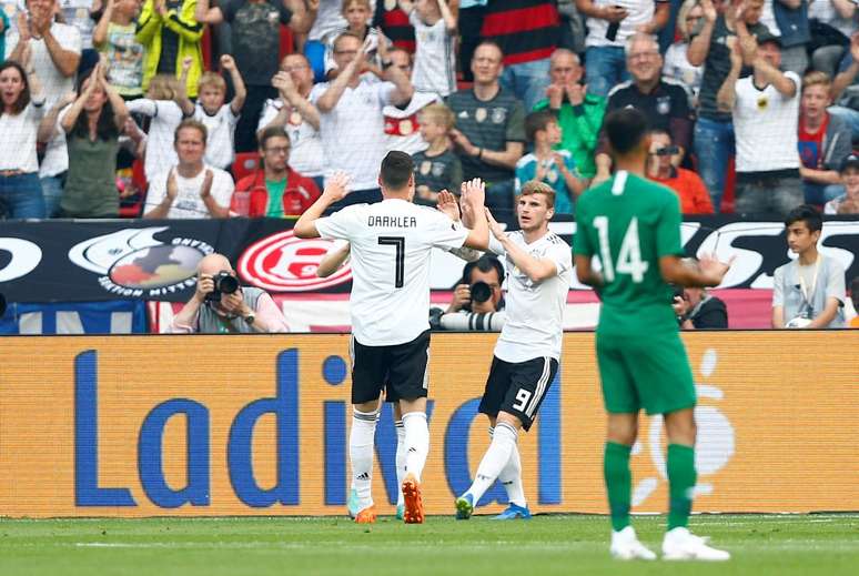 Os gols da seleção alemã foram marcados por Timo Werner e Hawsawi (contra)