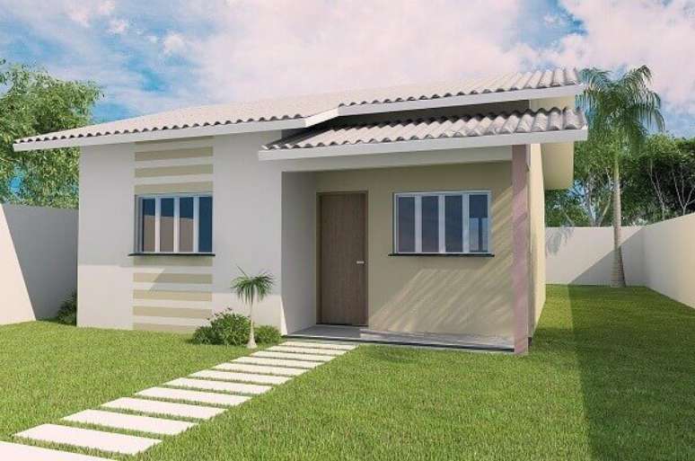 18 – Projeto de construção de casas com acesso frontal em placas de concreto.