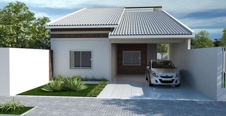 10 – Projeto de Construção de casas simples com garagem coberta.