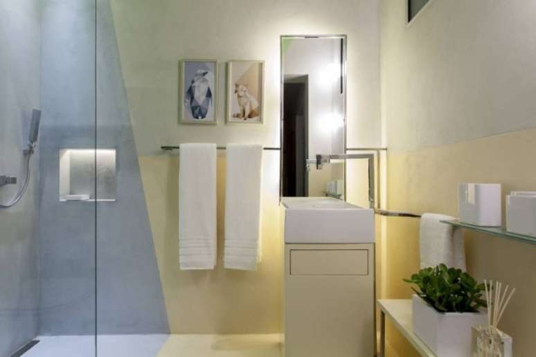 45. Espelho para banheiro iluminado. Projeto de Casa Cor Bahia 2017