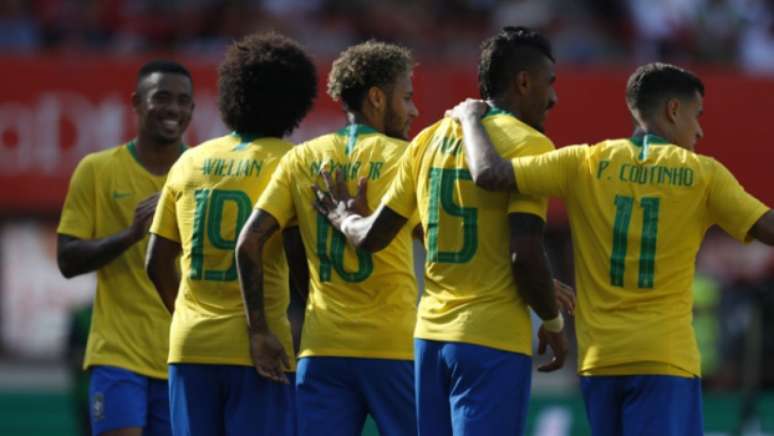 Brasil venceu a Áustria por 3 a 0 no último amistoso da equipe antes da Copa (Foto: Pedro Martins/MoWAPress)