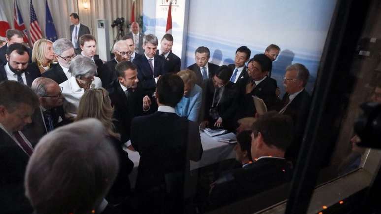 líderes do G7 reunidos