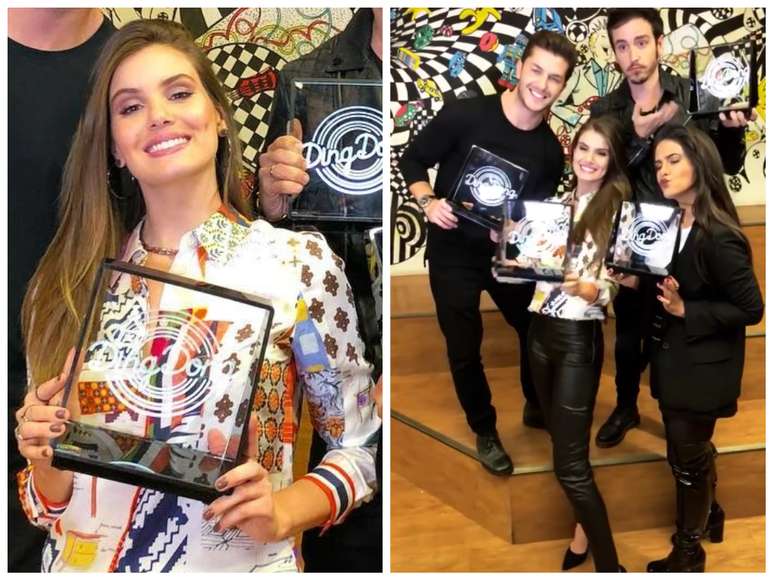 Camila Queiroz participou do quadro "Ding Dong" (Fotos: @camilaqueiroz/Instagram/Reprodução)