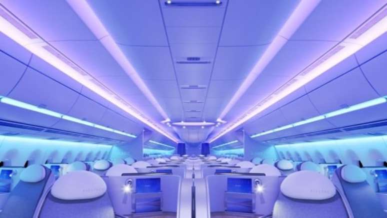 Conceito da cabine do Airbus A350 XWB