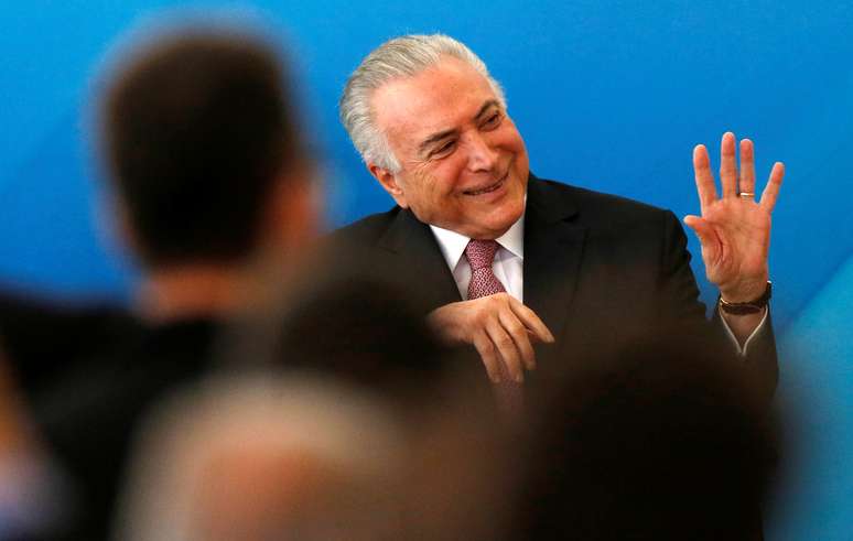 Presidente Michel Temer durante cerimônia no Palácio do Planalto
12/06/2018 REUTERS/Adriano Machado