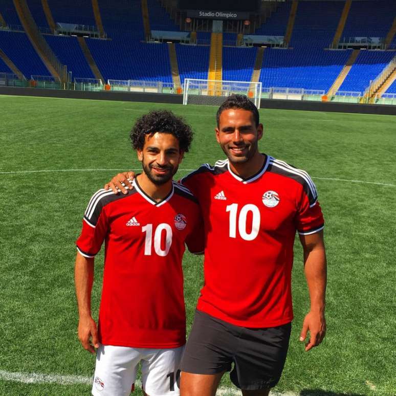 Salah (à esq.) é o grande craque do Egito (Reprodução/Instagram)