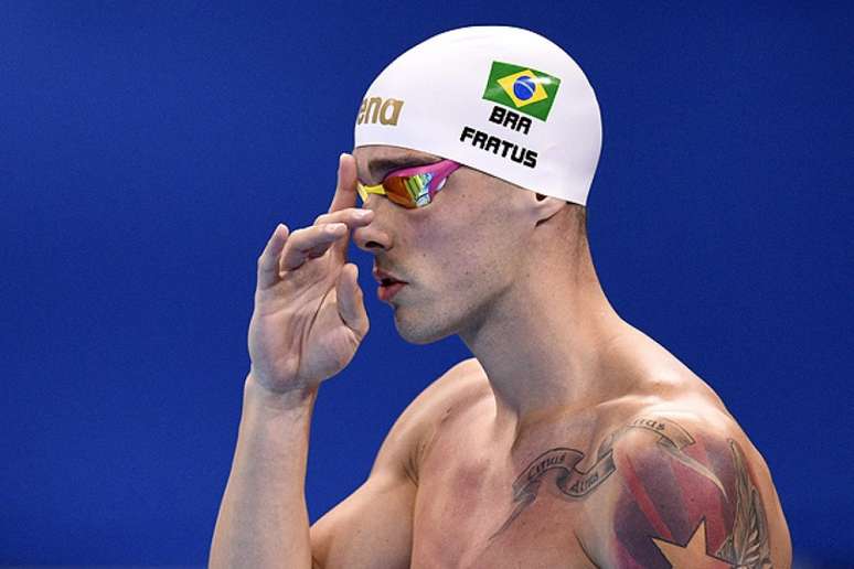 Bruno Fratus fatura bronze em Barcelona (Foto: Martin Bureau/AFP)