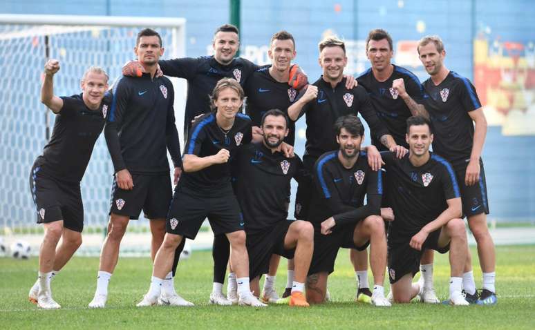 Jogadores da Croácia posam para foto na Rússia - FOTO: Divulgação