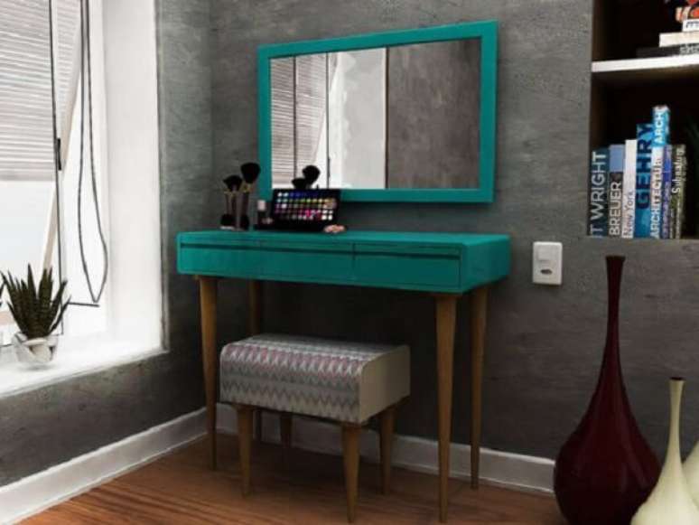 15- Modelo para penteadeiras modernas vintage.