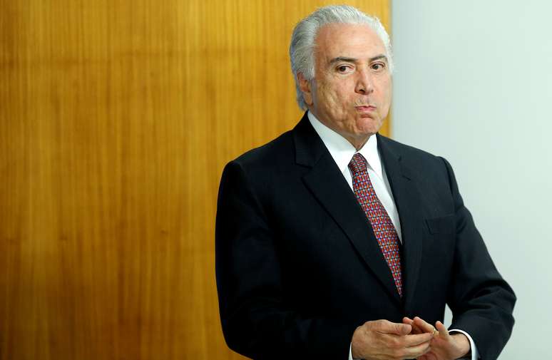 Presidente Michel Temer durante cerimônia no Palácio do Planalto, em Brasília
05/06/2018 REUTERS/Adriano Machado