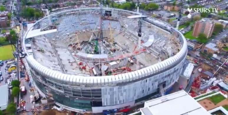 Tottenham está perto de ter o novo estádio (Foto: Reprodução / Twitter)