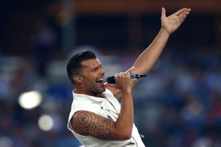 O cantor Ricky Martin em apresentação na Austrália
