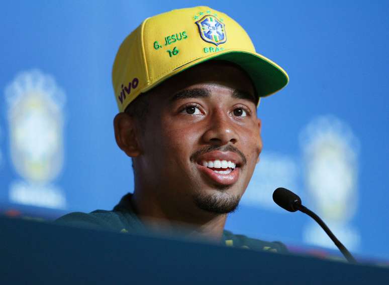 O atacante Gabriel Jesus, titular de Tite