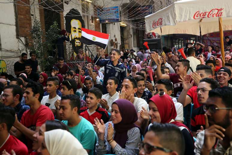 Torcedores egípcios no Cairo 15/06/2018 REUTERS/Mohamed Abd El Ghany