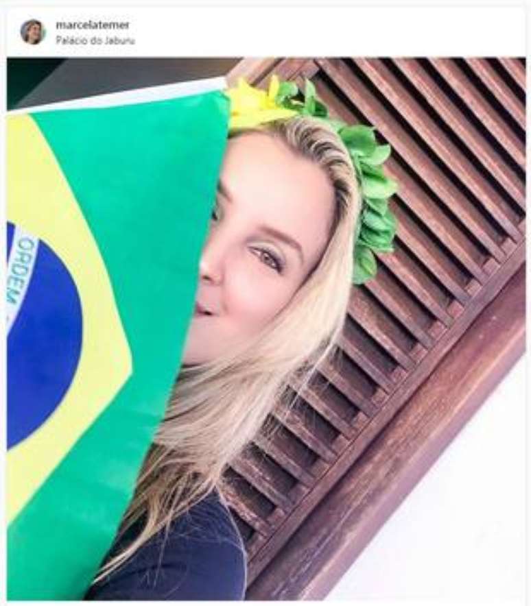 Marcela Temer divulga post em apoio à seleção brasileira nas redes sociais