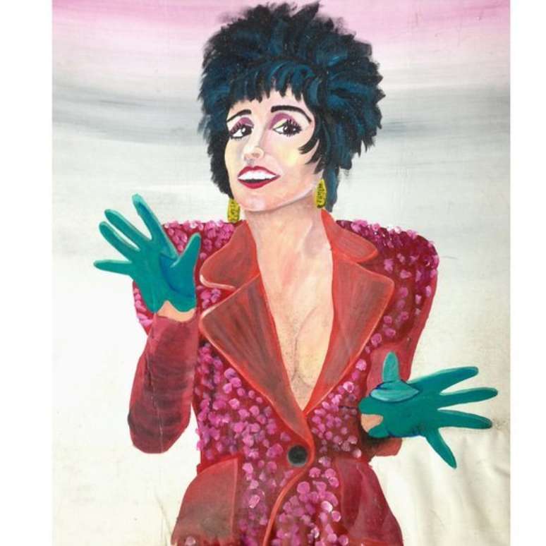 O quadro 'Jazz Hands', que tenta fazer um retrato da cantora Liza Minelli, &eacute; um dos favoritos do curador