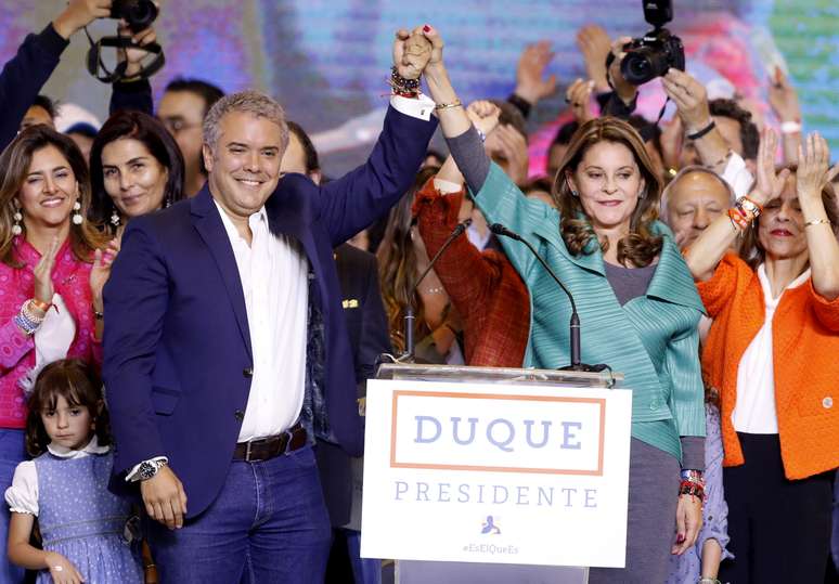 Candidato vencedor das eleições presidenciais da Colômbia, Iván Duque 17/06/2018 REUTERS/Andres Stapff