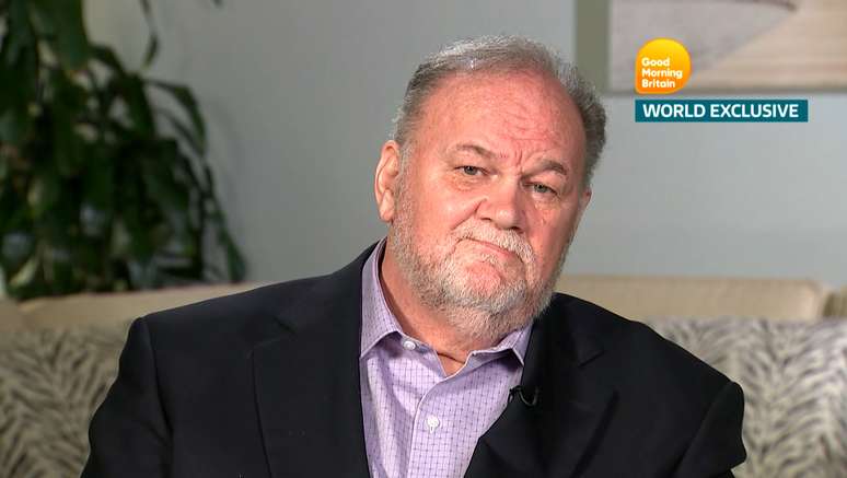 Thomas Markle, pai de Meghan Markle, durante entrevista &agrave; emissora ITV 
