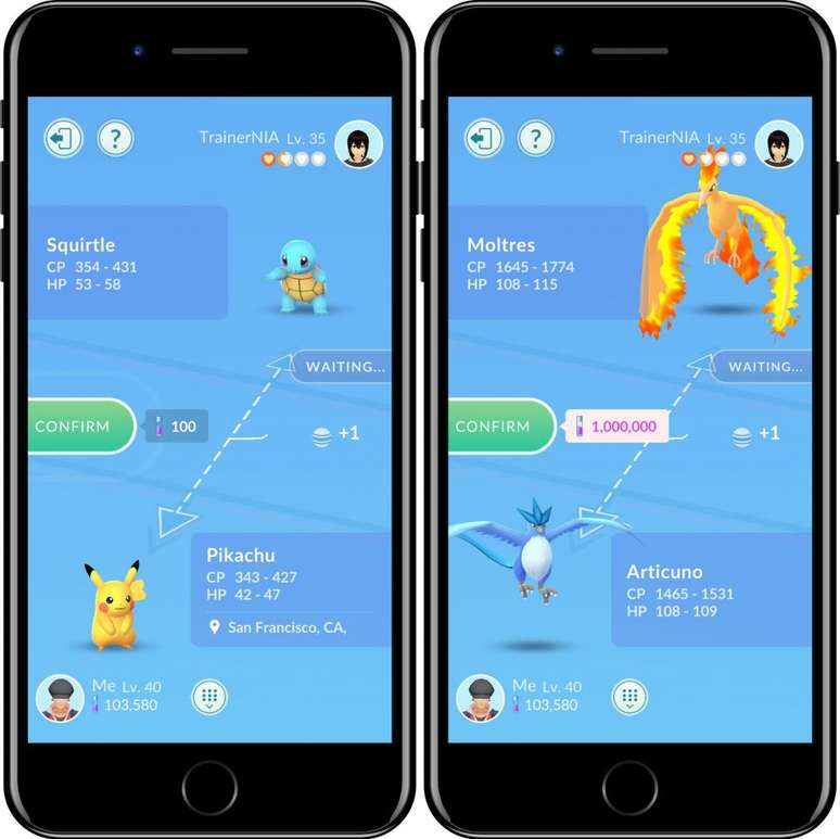 Pokémon GO - Troca, Compra e Venda., Pra trocar