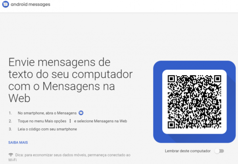 Leitura de código QR libera o recurso (imagem: reprodução)