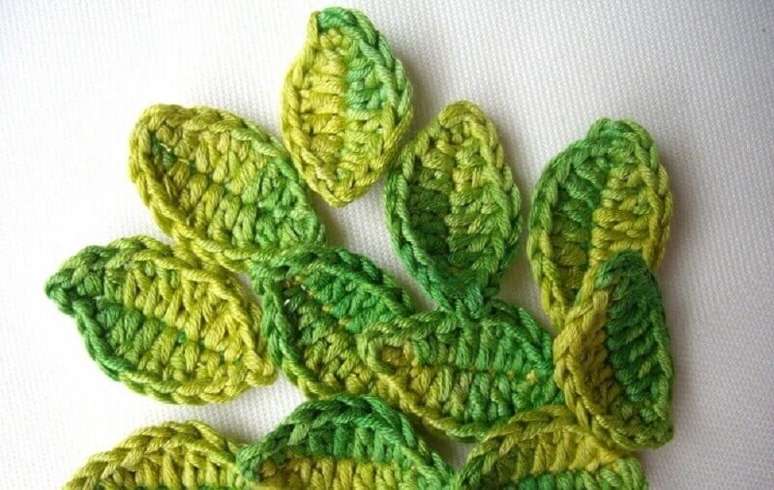 5. Como fazer folha de crochê simples