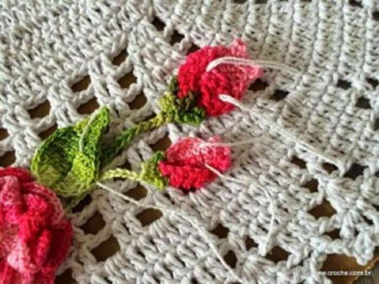 13. Como fazer folhas de crochê para aplicação em vários itens