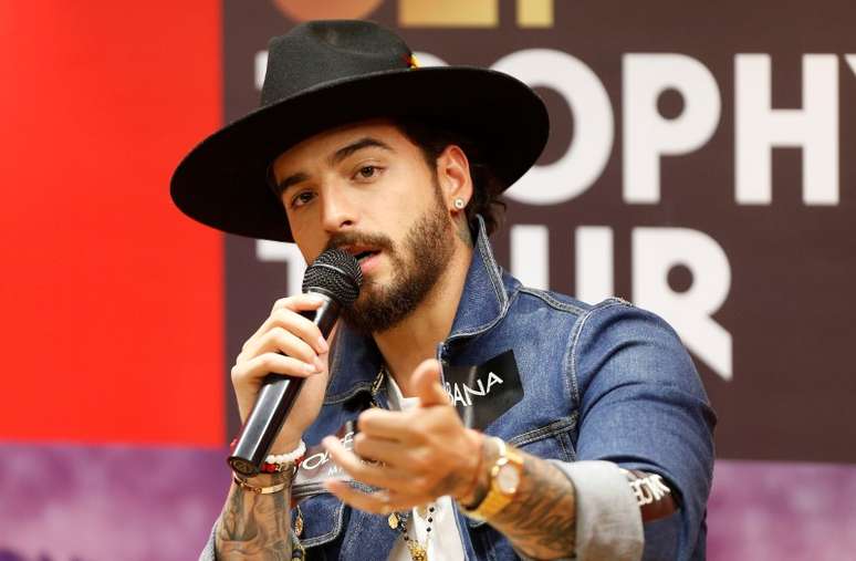 Maluma em entrevista em Bogotá