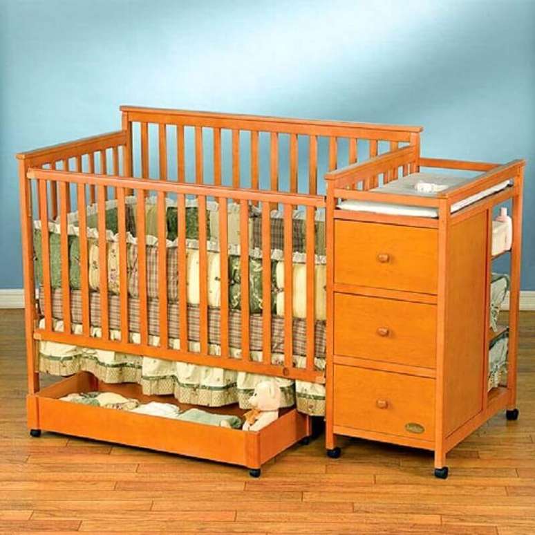 6. Modelo simples de ber&ccedil;o com c&ocirc;moda com trocador