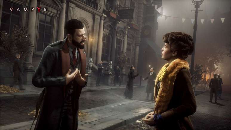 História de Vampyr se desenrola em meio às castas de uma Londres decadente (Imagem: Divulgação/Focus Home Interactive)