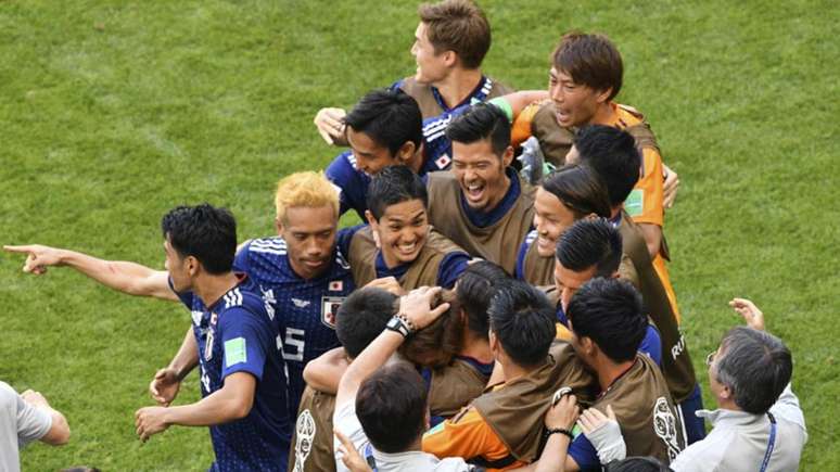 O Japão surpreendeu e venceu a Colômbia por 2 a 1 (Foto: AFP)
