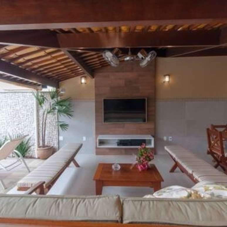 7. Varanda gourmet &eacute; um espa&ccedil;o completo para o lazer