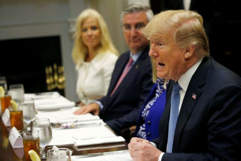 Trump durante reunião na Casa Branca
 21/6/2018    REUTERS/Leah Milllis