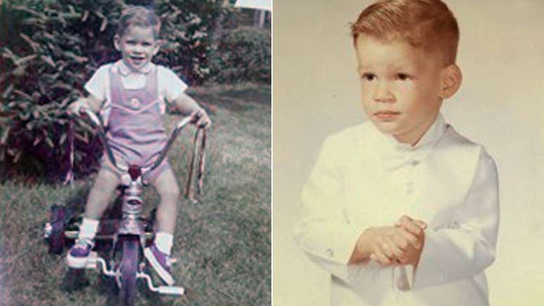 Paul quando pequeno, no album dos Eckerts